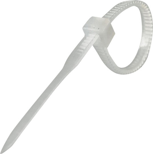 Tretytka Plastische Kabelbinder 80mmx2.5mm in Weiß Farbe (100 Stück)