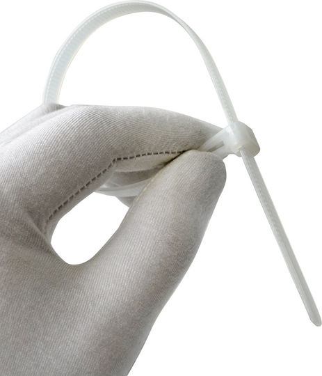 Tretytka Legătură Cablu Din Plastic 300mmx7.4mm În Culoare Albă 1 Buc