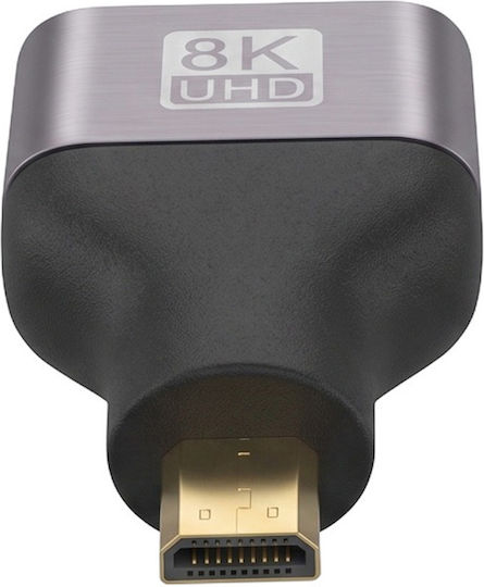 Linq Video Adapter Micro-hdmi Male To Hdmi 2.1 Female 8k Uhd Grey
