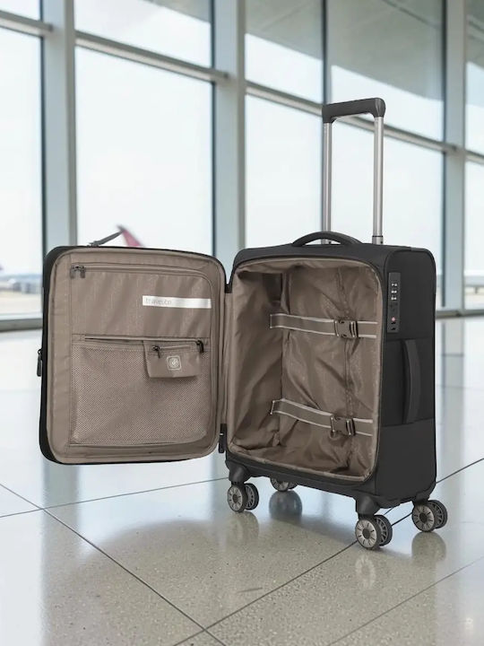 Travelite Reisegepäck Kabinen Stoff Schwarze Höhe 55cm