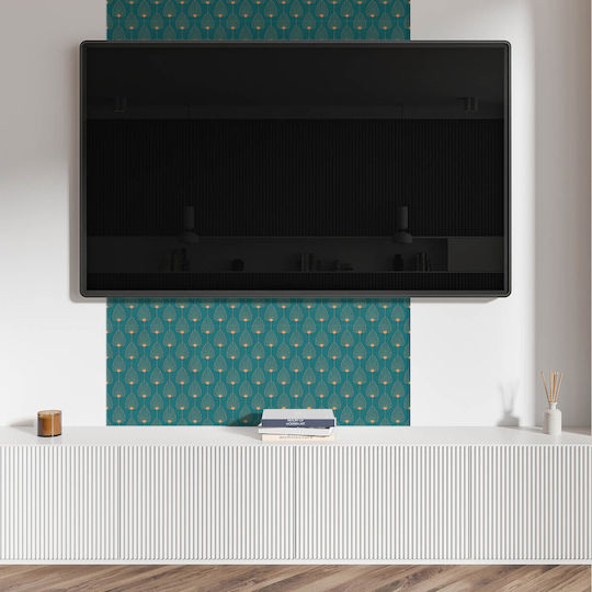 Wandsticker & Wandgemälde Vinyl Wanddekoration Modernes Innenraumdesign Blattmuster Kreise 9x30x30 cm