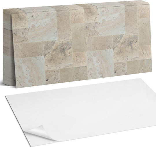 Printed Mosaic Stone Vinyl Tile Sticker Pack 10x40x20 Pcs