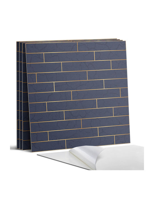 Vinyl Tile Set Wall Texture Brick Print 4x50x50 Pieces