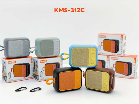 Kimiso KMS-312C Bluetooth Lautsprecher 5W mit Betriebszeiten bis zu 3 Stunden Braune