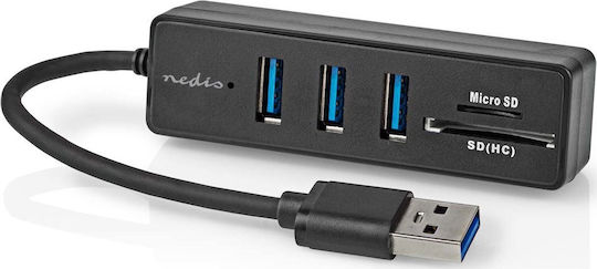 Nedis Usb-a 3.2 Gen 1 Hub 5 Ports Ultra-fast Transfer Up To 5 Gbit S Black