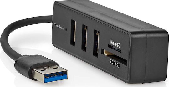 Nedis Usb-a 3.2 Gen 1 Hub 5 Ports Ultra-fast Transfer Up To 5 Gbit S Black