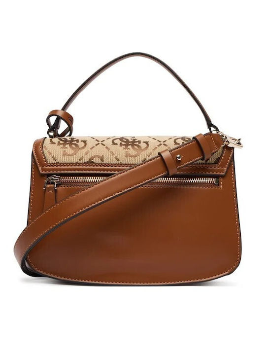 Latte Logo Set Damen Handtasche Klappe Tabac