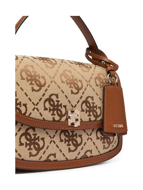 Latte Logo Set Damen Handtasche Klappe Tabac