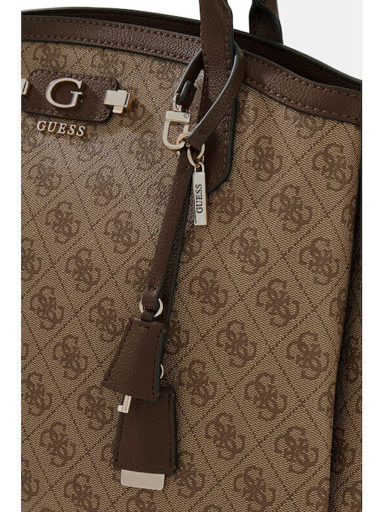 Guess Lindsey Damen Tote Handtasche Braun