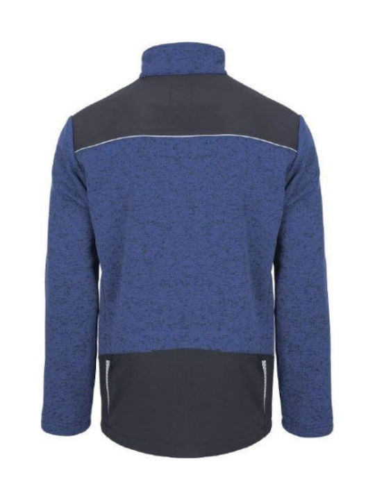 Cerva Work Fleece Reflective Blue Jacket