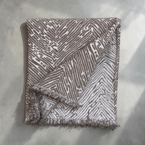 Linea Home Berre Throws Set 3 pcs Chenille Mocha