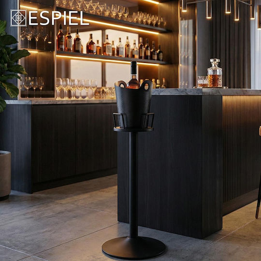 Espiel Simple Champagner Inox Black With Dimensions 24x24x85cm