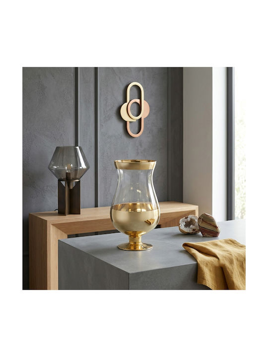 Keskor Dekorative Glasvase Gold Y29cm