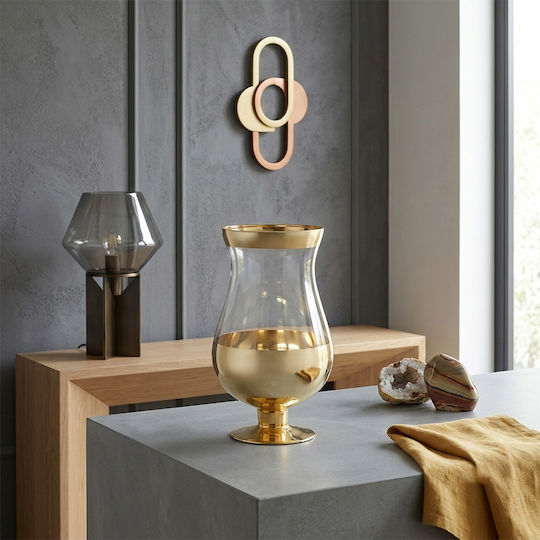 Keskor Dekorative Glasvase Gold Y29cm