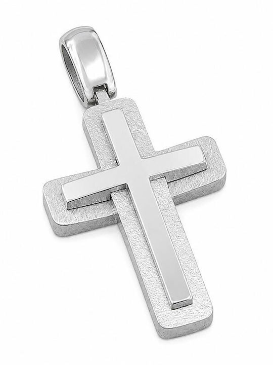 Ios Men's Silver Cross Without Chain