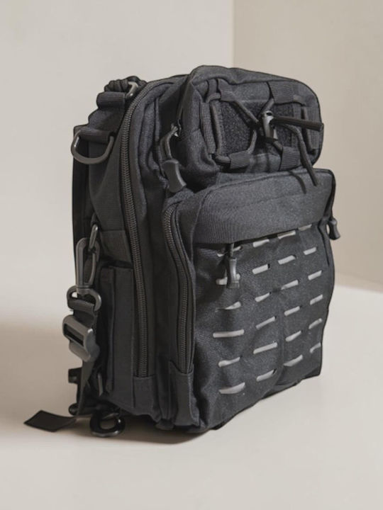 Herren Schulter / Crossbody Tasche Schwarz