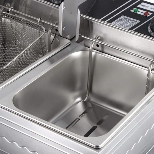 Alpha-Market Electric Double Fryer 5.6kW Capacity 2x20lt DT-1584