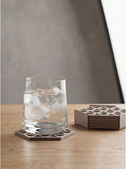 Zone Denmark Сервизи за чаши Пластмасови Със Стойка Черни 10x10cm 6бр