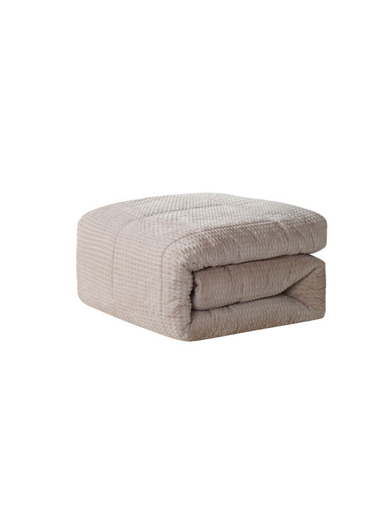 Liolios Home Sherpa Comforter Semi Double 180x240cm Sahara Beige