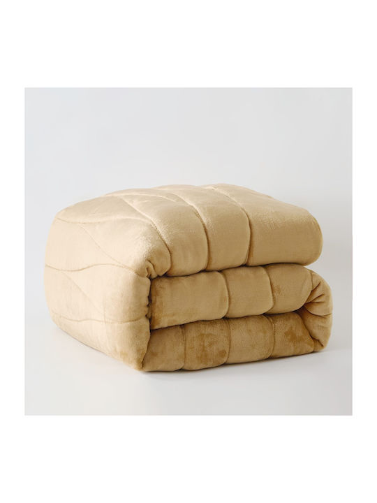 Liolios Home Sherpa Comforter Super King 220x240cm Doha Camel