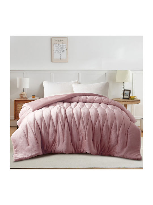 Liolios Home Sherpa Comforter Super King 220x240cm Doha Lt. Pudra