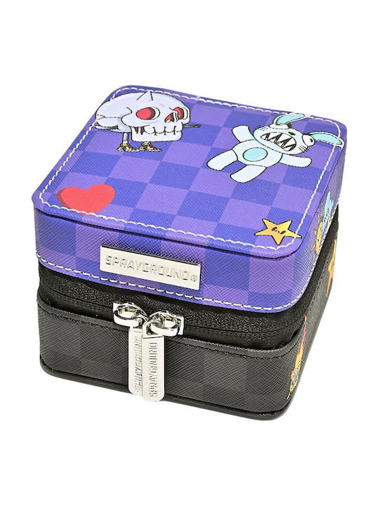 Sprayground Men's Battery Watch with Purple Rubber Strap
