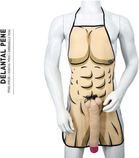 Diablo Picante Șorț 3D Penis Muscular Îndrăzneț
