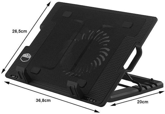 Cooling Pad for Laptop up to 17" with 1 Fan and Lighting AT06192