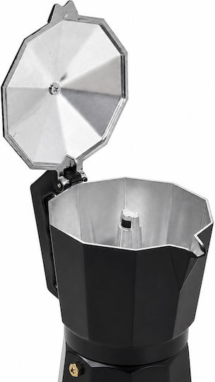 Electric Stovetop Espresso Pot 12 Cups Black