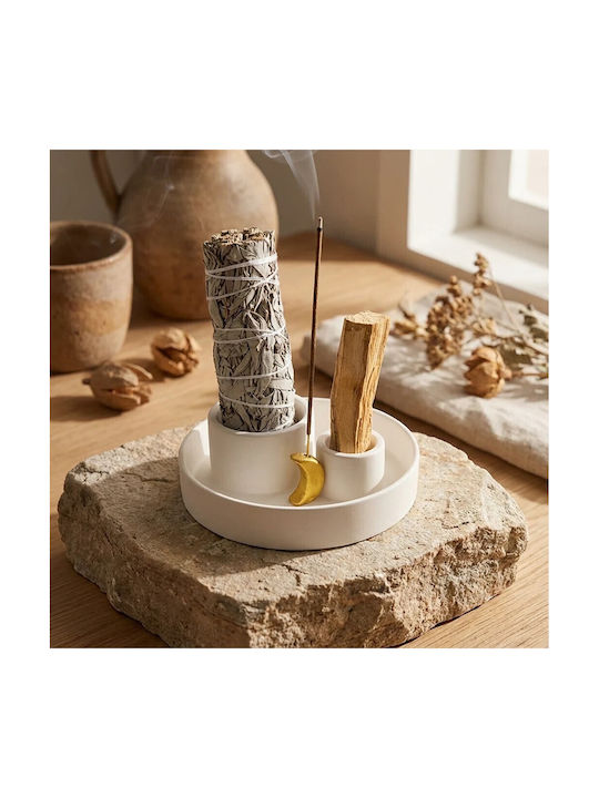 Ceramic Holder Moon 3 1 Burn Palo Santo Incense Stick Fragrance Stick