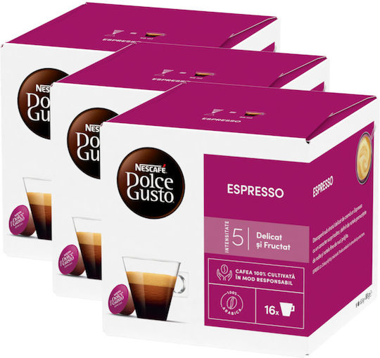 Nescafe Κάψουλες Espresso Συμβατές με Μηχανή Dolce Gusto 48caps