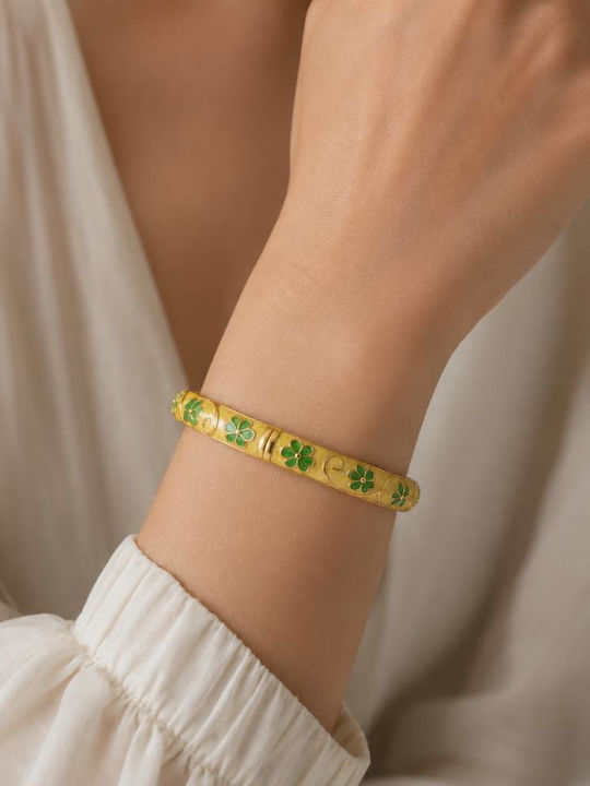 Awear Women's Handcuff Bracelet with Flower Design