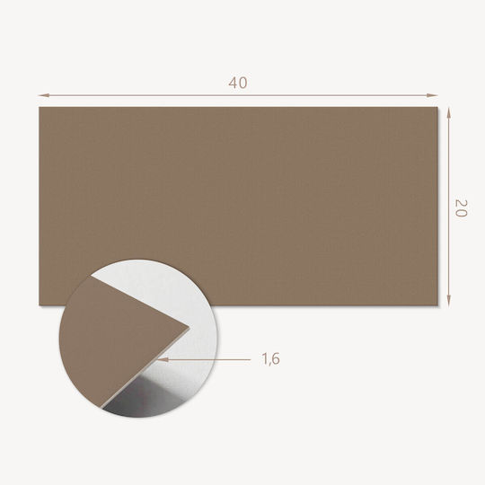 Autocolante Plăci de faianță Grafice pentru sufragerie PVC Maro 10x40x20 Cm