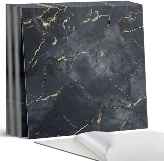 Vinyl Tile Set Kitchen Living Room Elegant Marble Veins 20x20x20 cm