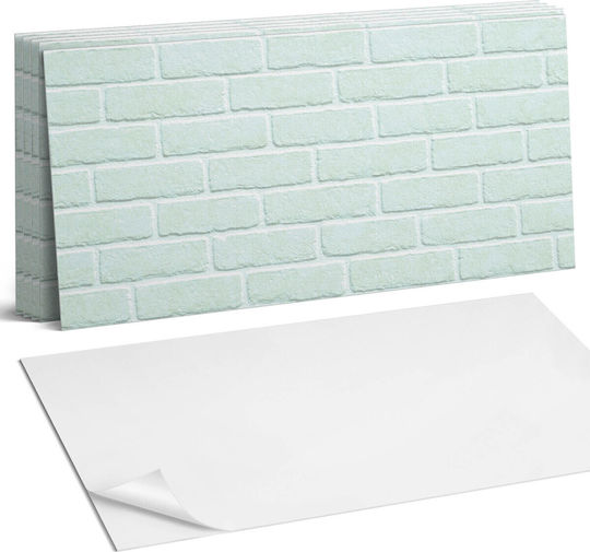 Set of Vinyl Tile Stickers Wall Design Bricks 6x60x30 Pcs