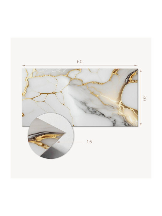 Autocolant De Podea Din Vinil Imprimat Cu Model Elegant Marmură 6x60x30 Bucăți
