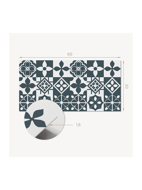 Vinyl Tile Stickers Hallway Geometric Patterns Tiles 6x60x30 cm