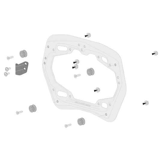 Sw-motech Trax Adv 37 Lt Yamaha Tracer 9 Gt Gt+ 25 Black Hard Cases Base Kit