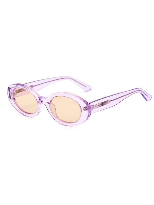 AV Sunglasses Coco Unisex Sonnenbrillen mit Lila Horn umrandetem Rahmen und Lila Gläser