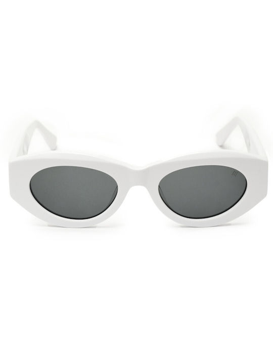 AV Sunglasses Lulu Unisex Sonnenbrillen mit Weißem Horn umrandetem Rahmen und Beigen Gläsern AV Sunglasses Lulu Unisex Sonnenbrillen mit Weißem Horn umrandetem Rahmen und Beigen Gläsern
