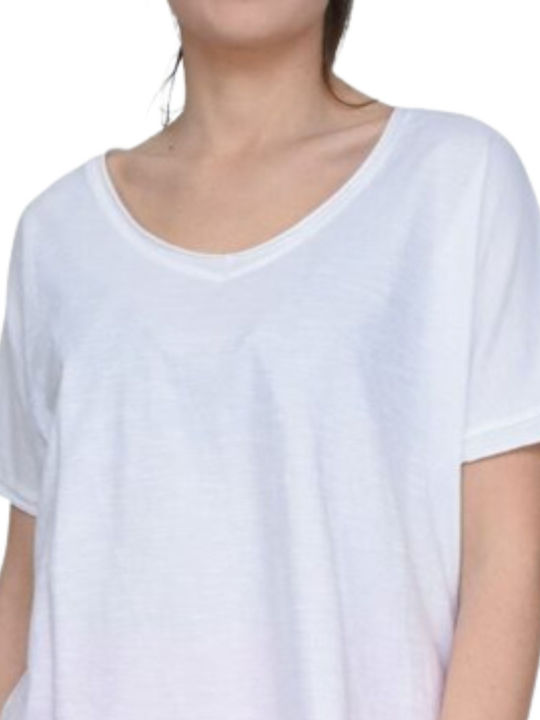 Women's Blouse Short Sleeve White