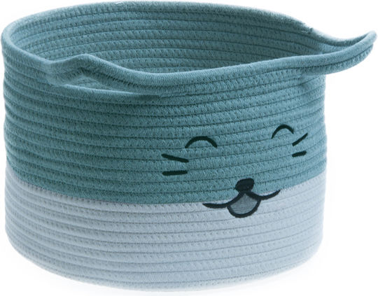 Gamberritos Kids Kinder Stoff Aufbewahrungskorb Kitten Türkis 30x20cm