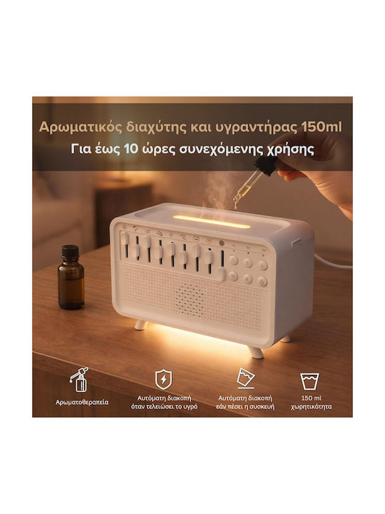 Led Aromatherapy Diffuser with Timer White 150ml ABIS-MY20