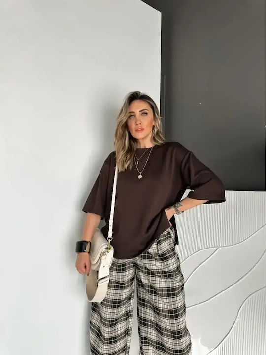 Women's Oversized Brown T-shirt