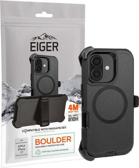 Eiger Magsafe Case Iphone 17 Belt Clip Reinforced Corners Black