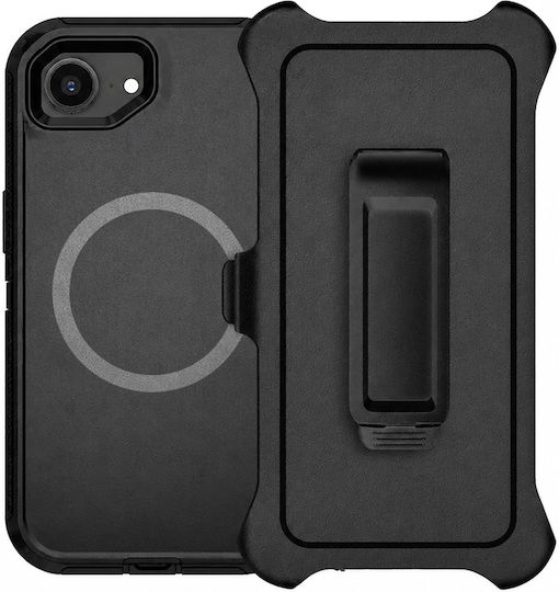 Eiger Handyhülle Magsafe iPhone 16 Gürtelclip Verstärkte Ecken Schwarz