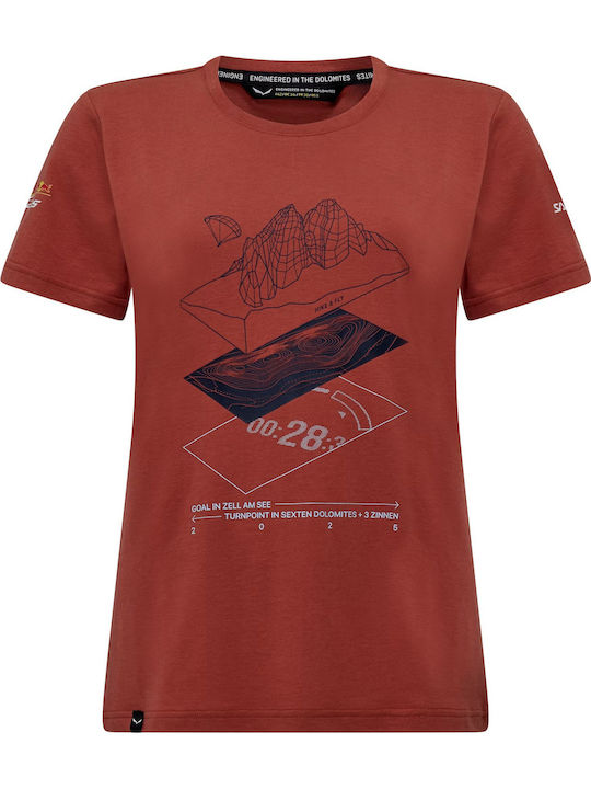 Xalps Tricou Damă Uscare Rapidă Roșu