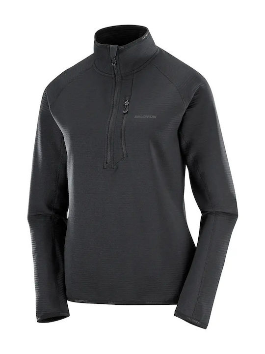 Essential Lightwarm Damen Sport Bluse Schwarz