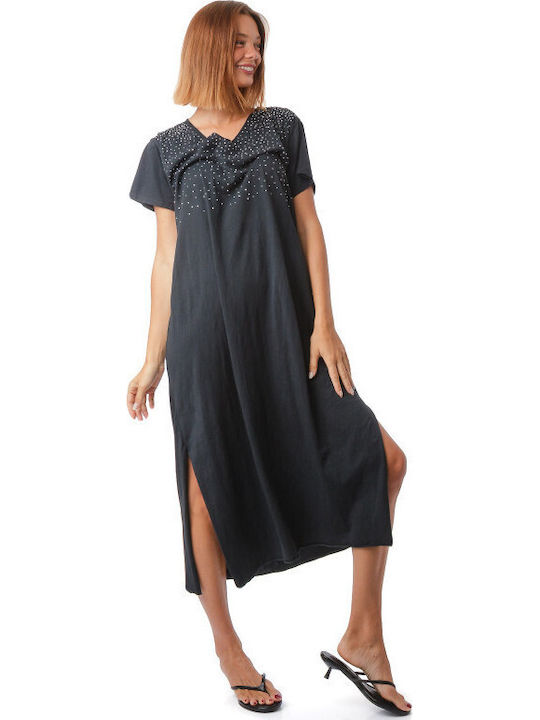 Rochii De Vară Pentru Femei Midi Tricou Rochie Gri Închis