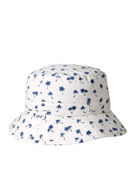 Banz Palarie Copii Bucket Tesatura Cu Protectie Solara Alb Banz Palarie Copii Bucket Tesatura Cu Protectie Solara Alb